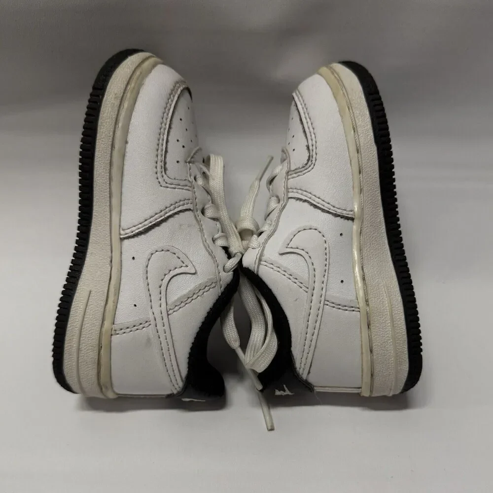 Nike Air Force 1 Low Toddler Unisex Shoe Size 6C White Black Contrast DV1342-100